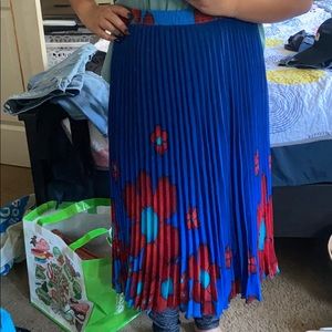 Long blue skirt